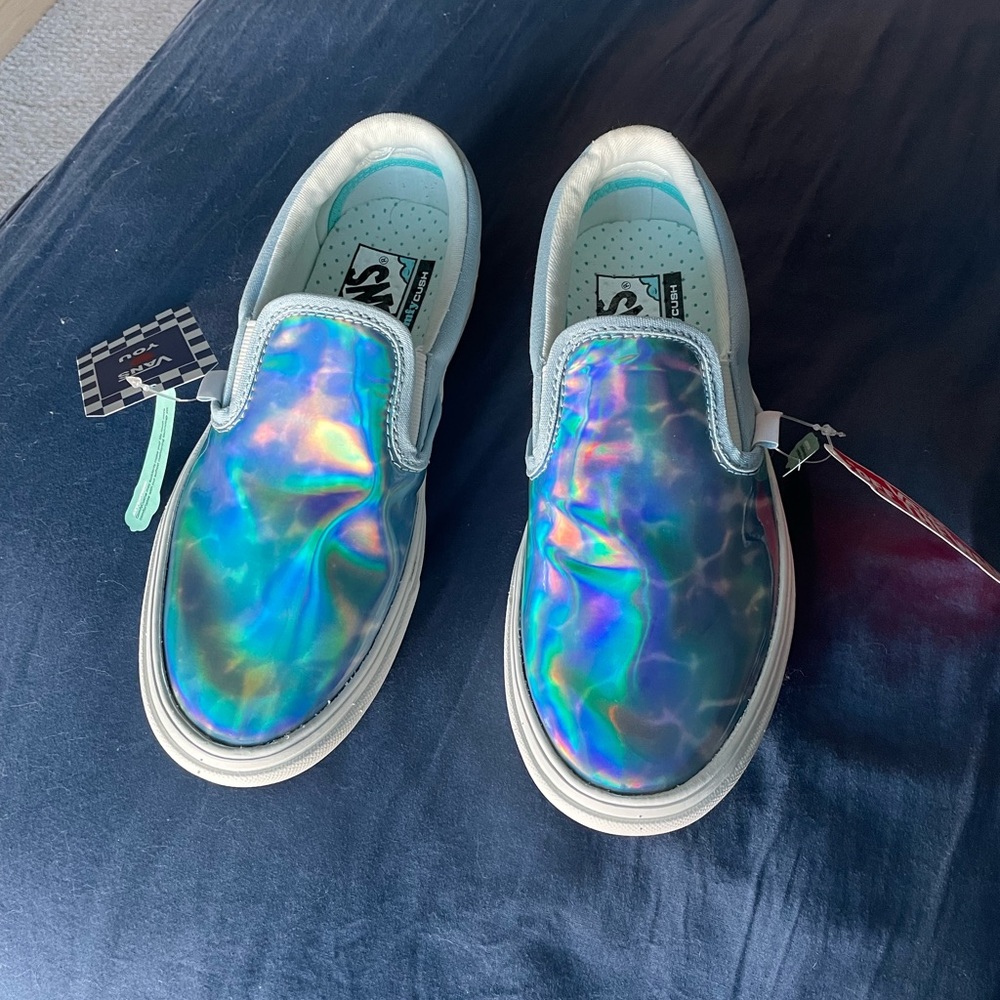 ⭐️BRAND NEW⭐️ Vans iridescent slip ons. NWT